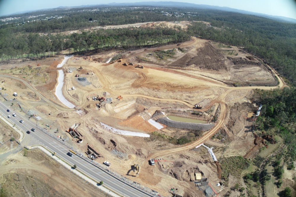 Image of an aerial view of a construction site